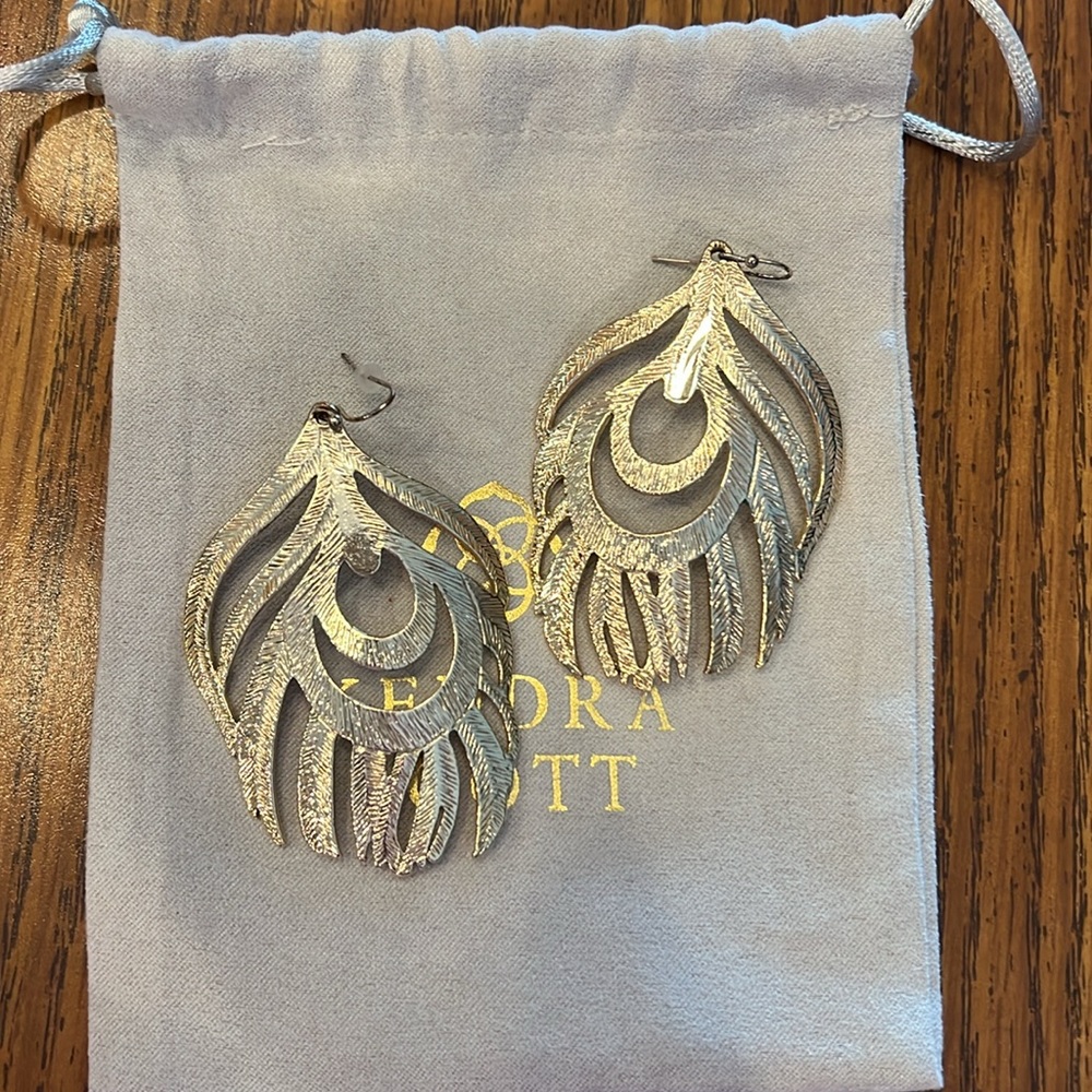 Kendra Scott Gold Feather Earrings